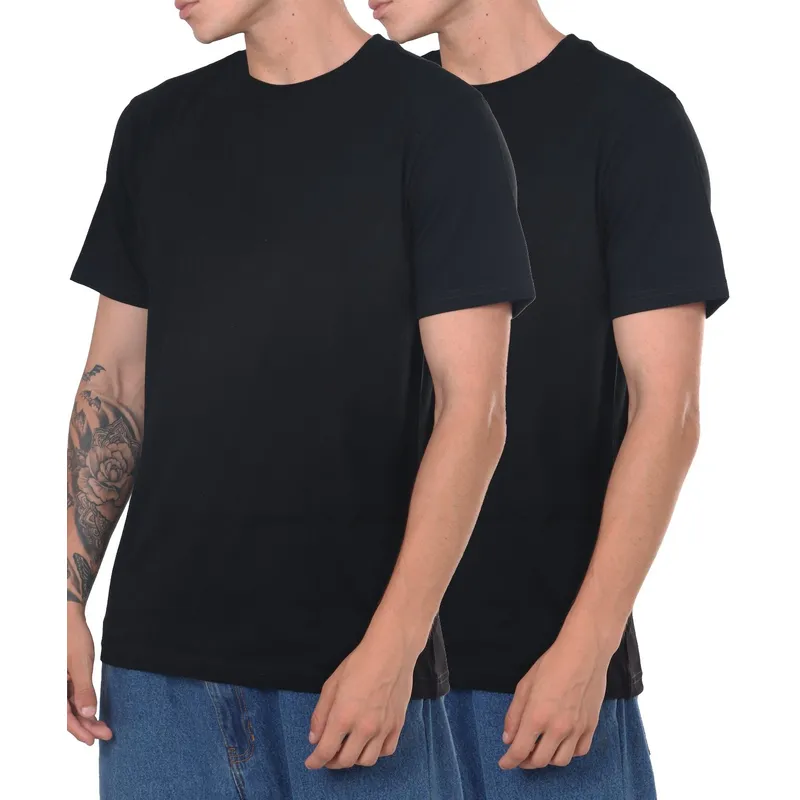 NEW YORK STARS - Pack Duo Negro Basico - Polo Negro manga corta