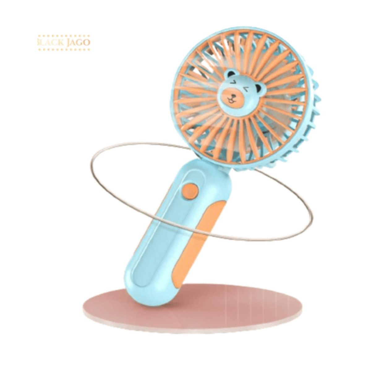 OEM - VENTILADOR PORTATIL KAWAI USB PORTA CELULAR  TURQUESA