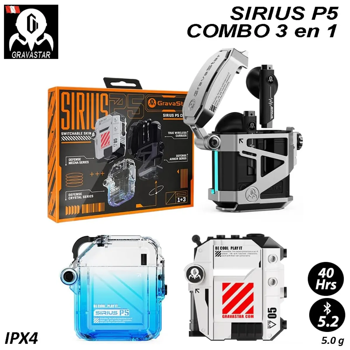 GRAVASTAR - Gravastar Sirius P5 - Earbuds Bluetooth