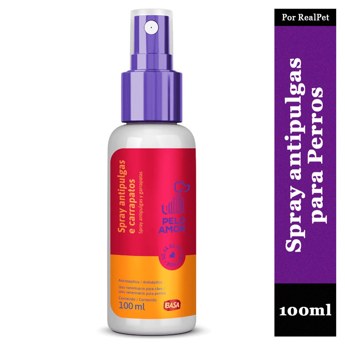 MARCA - Spray Antipulgas y Antigarrapatas para Perros Ibasa 100ml
