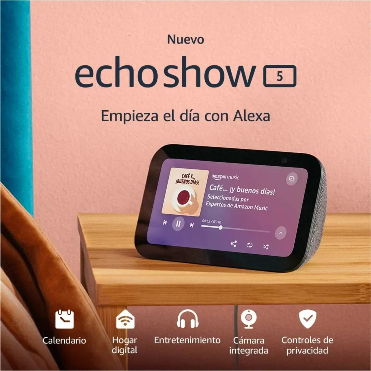 AMAZON - Amazon Echo Show 5 3era Generacion Charcoal Negro