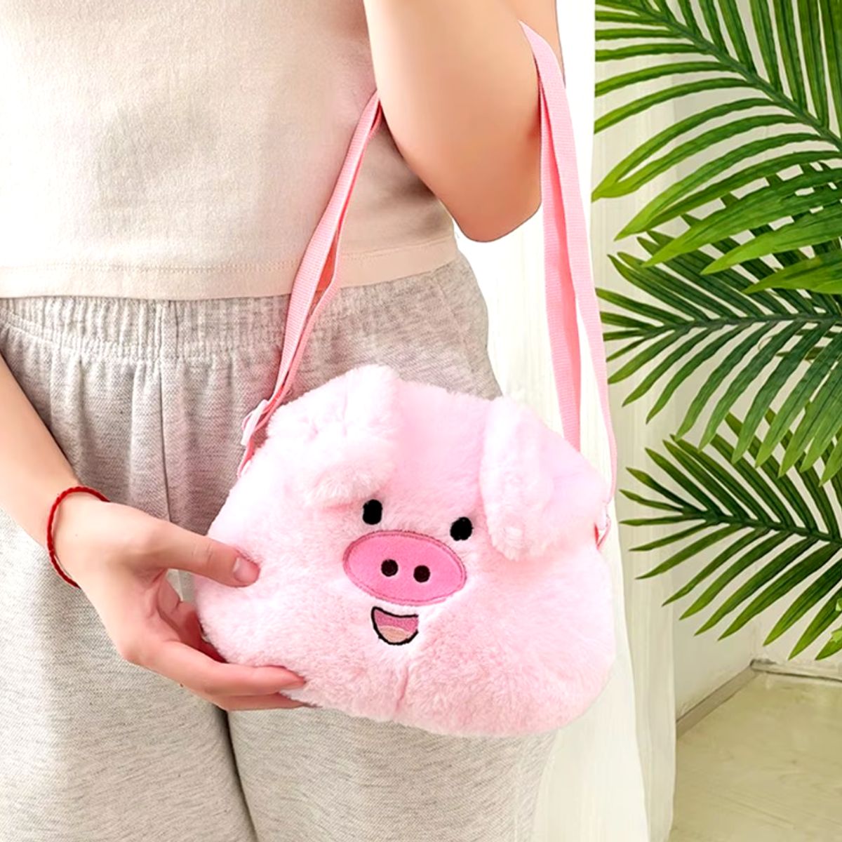 GENERICO - BOLSO CERDITO DE PELUCHE PARA NIÑAS