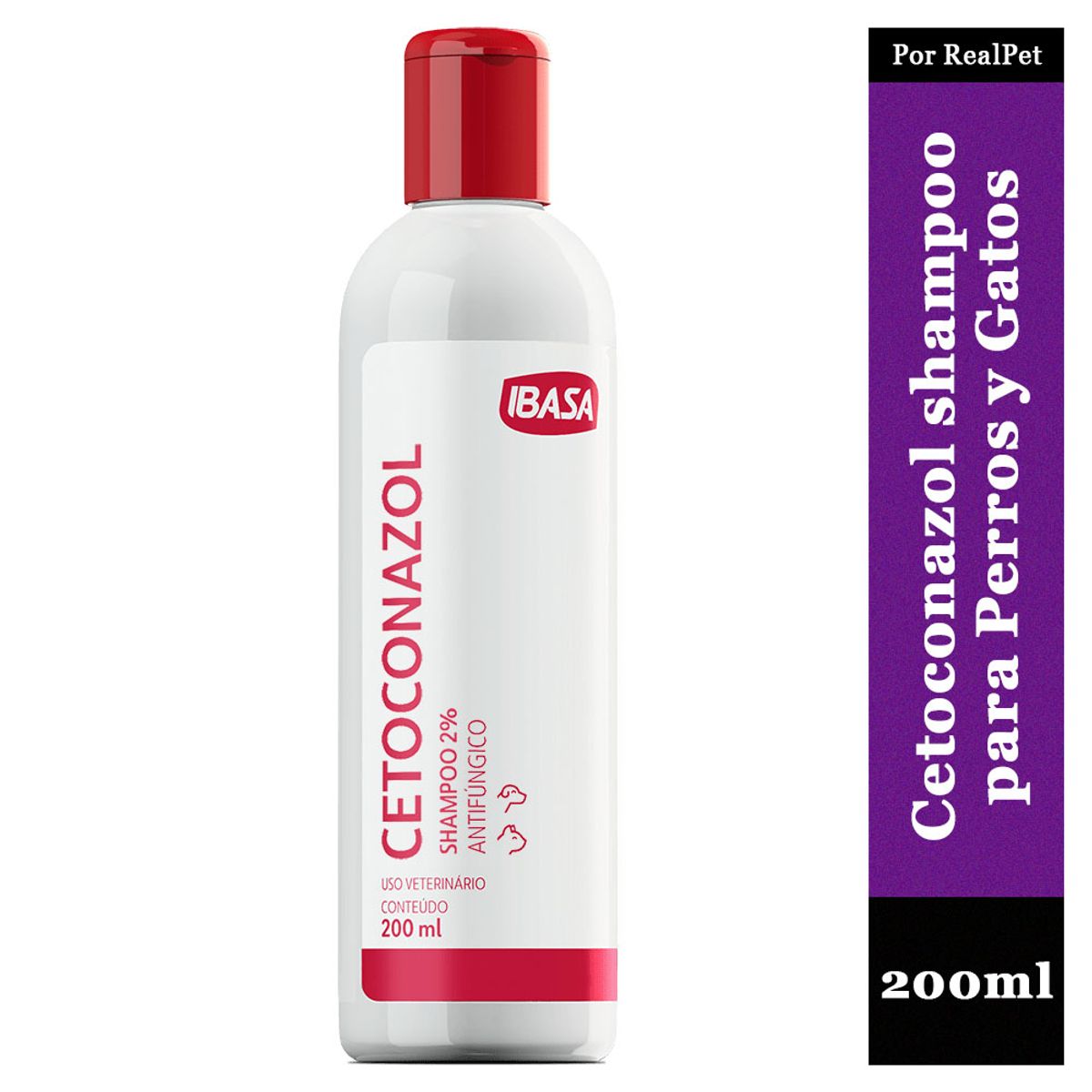 MARCA - Shampoo Cetoconazol Antimicótico 2% Ibasa Gato y Perro 200ml