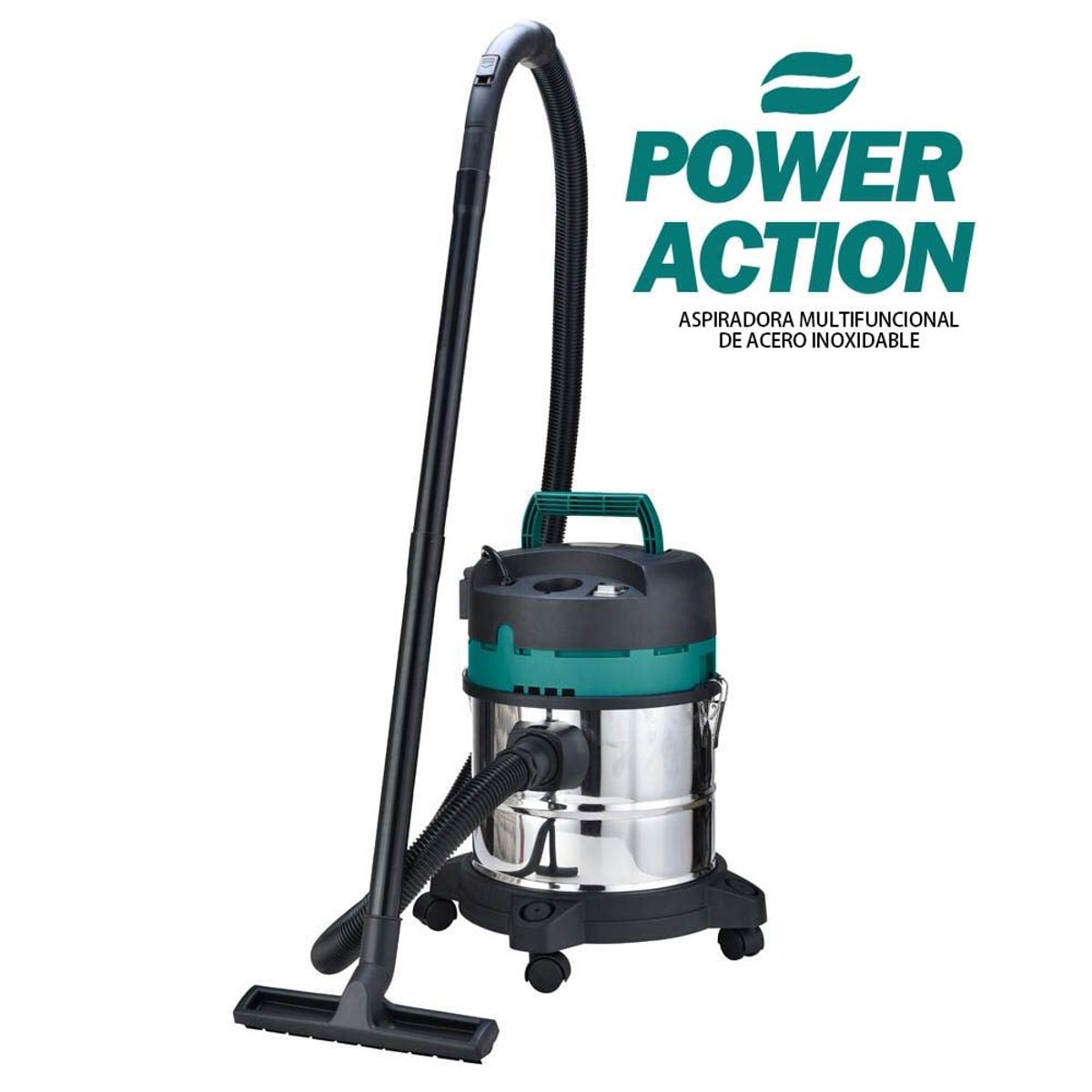 POWER ACTION - Power action aspiradora multiuso vc 1600w - 20Litros Tambor Acero