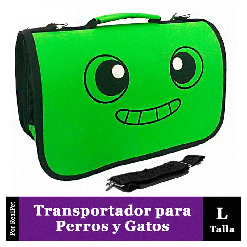 MARCA - Transportador Grande para Gato o Perro Pequeño Verde