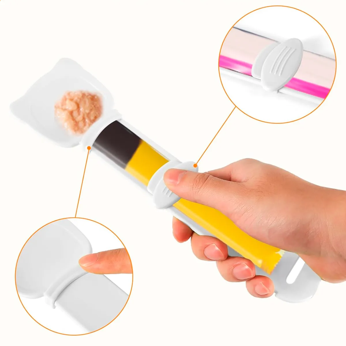 MARCA - Cuchara Plato Dispensador de Churu a Presión Original