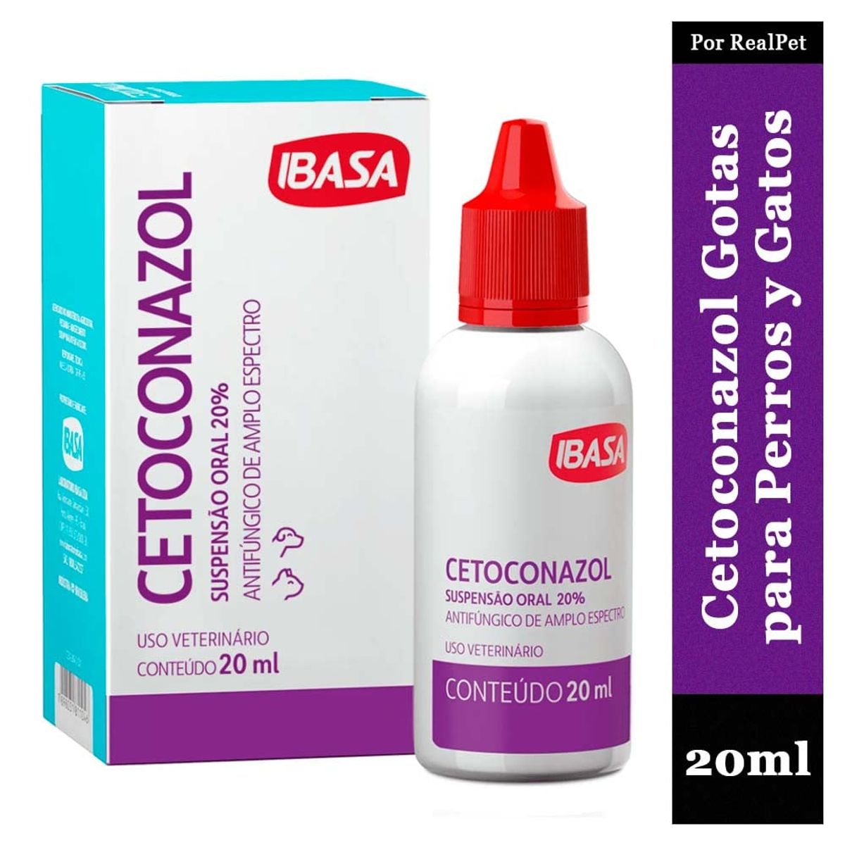 MARCA - Cetoconazol Gota Suspensión Oral 20% Ibasa Gato y Perro 20ml