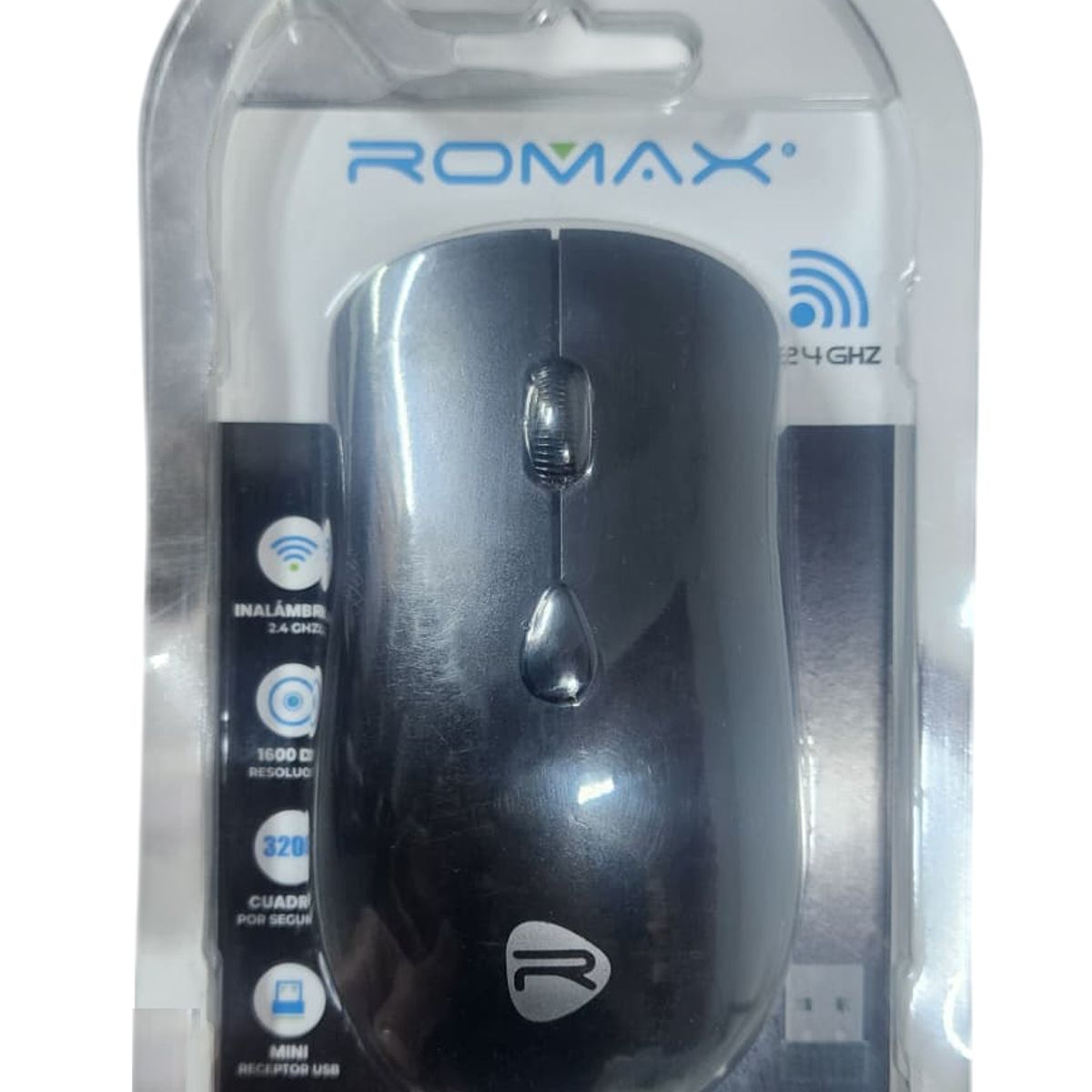 ROMAX - Mouse Inalámbrico Negro ROMAX