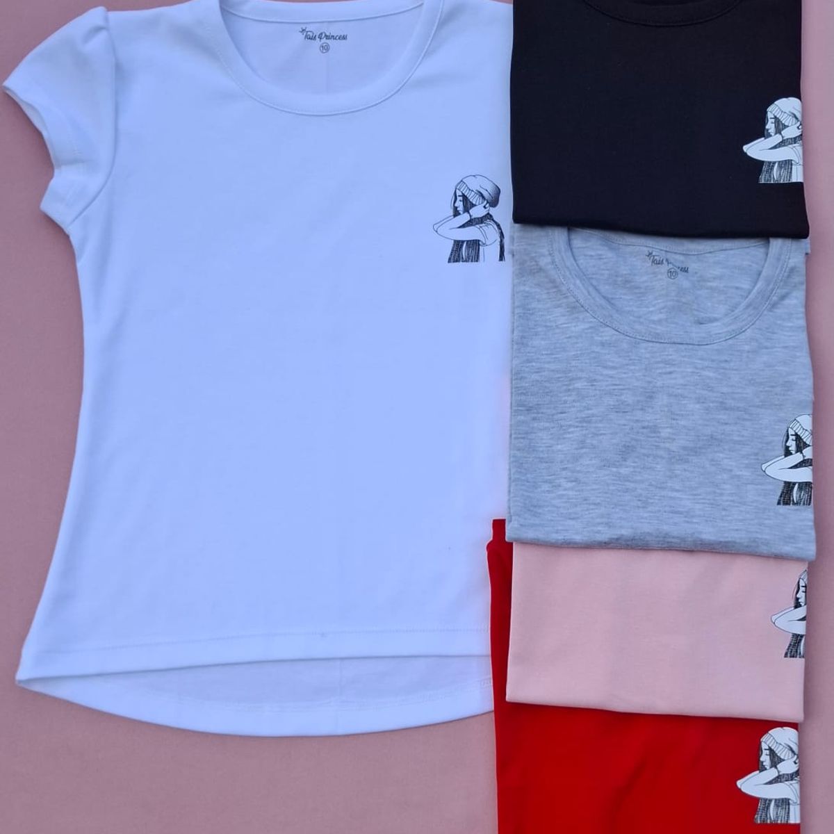 TAIS PRINCESS - Polo niñas100% algodón pima Pretty Girl manga corta