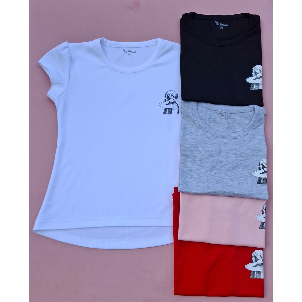 TAIS PRINCESS - Polo niñas100% algodón pima Pretty Girl manga corta