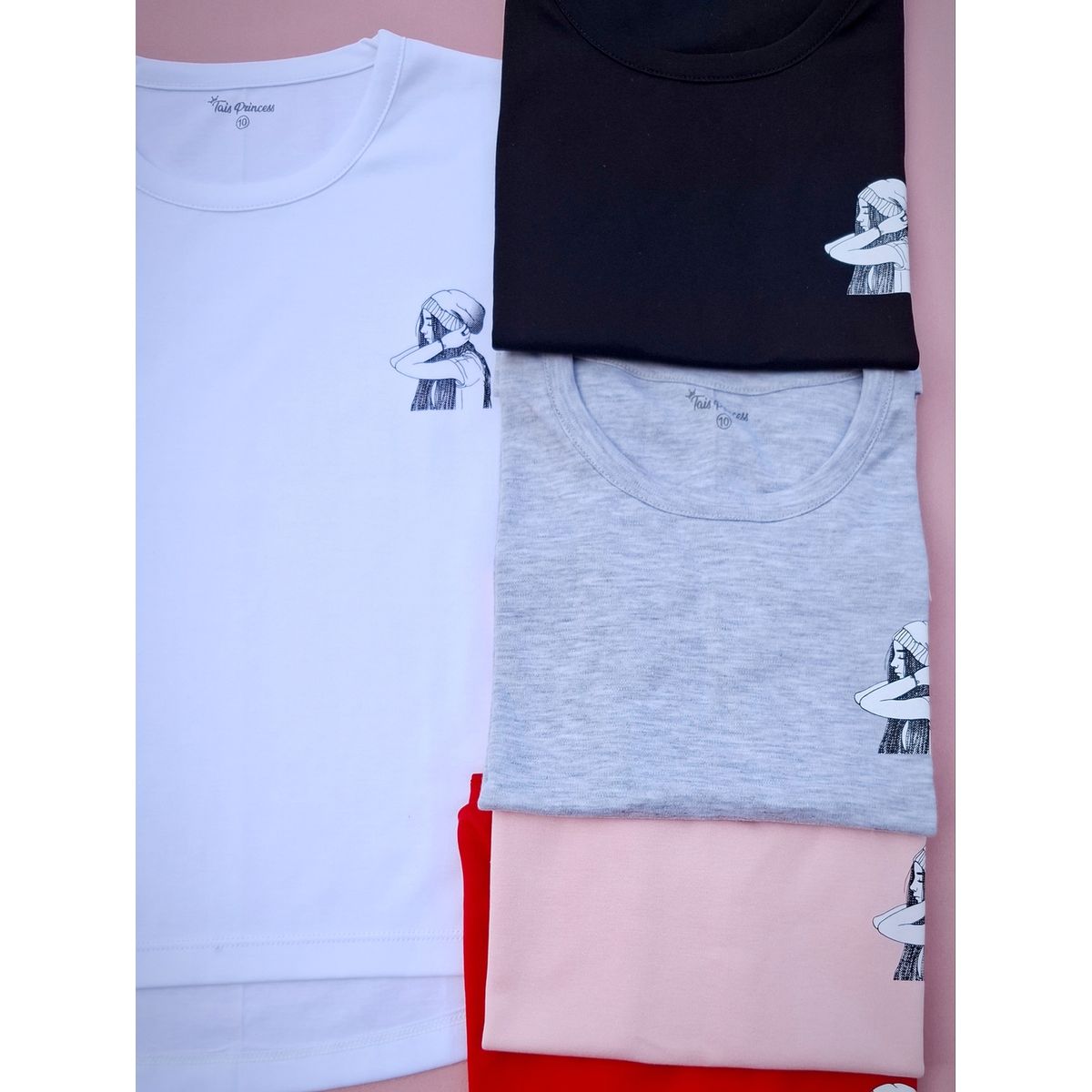 TAIS PRINCESS - Polo niñas100% algodón pima Pretty Girl manga corta