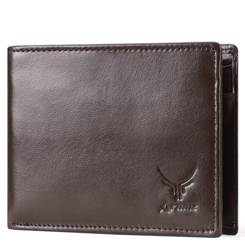 ARMUZ - Billetera de Cuero Vacuno Estilo Clásico BP945 con RFID y Mayor Capacidad