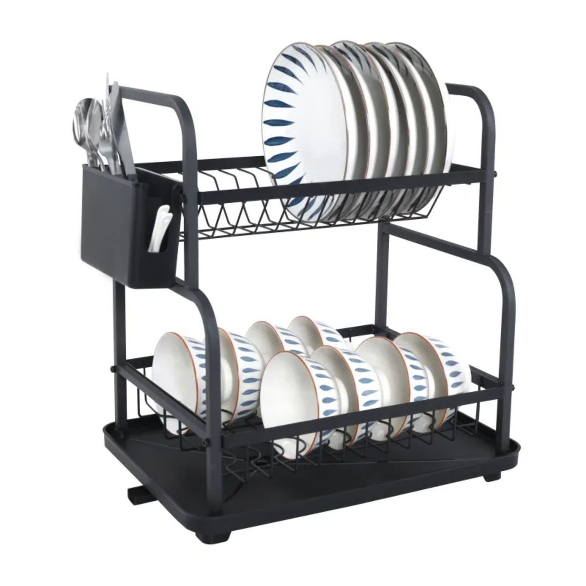 GENERICO - Secacor de Platos de Acero Negro 41x41x30