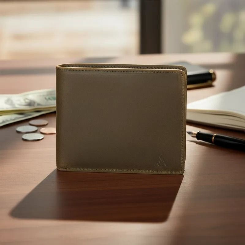 GENERICO - Billetera de cuero vacuno 8808 con Rfid hombre