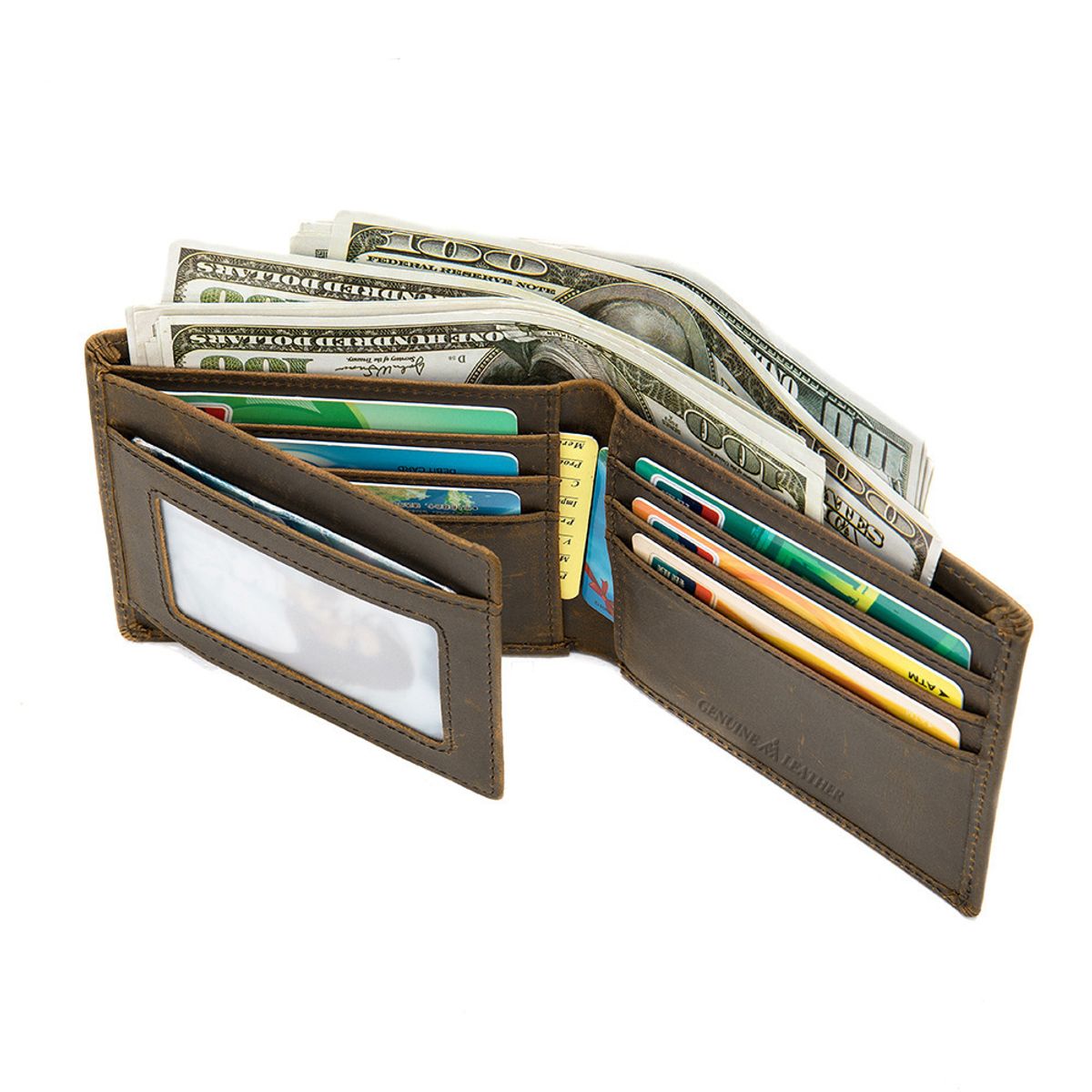 ALDEBARAN - Billetera de Cuero Vacuno De Alta Gama 8808 con Rfid Sin Broches ni Cierres