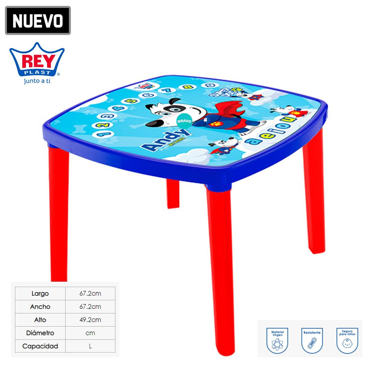 GENERICO - Mesa kinder Para Niños -Niño Reyplast