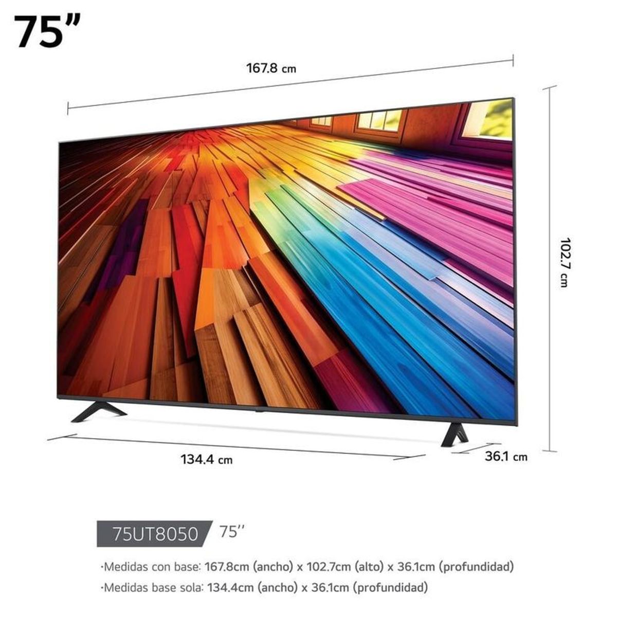 LG - Televisor Smart UHD 4K LG 75 pulgadas 75UT8050