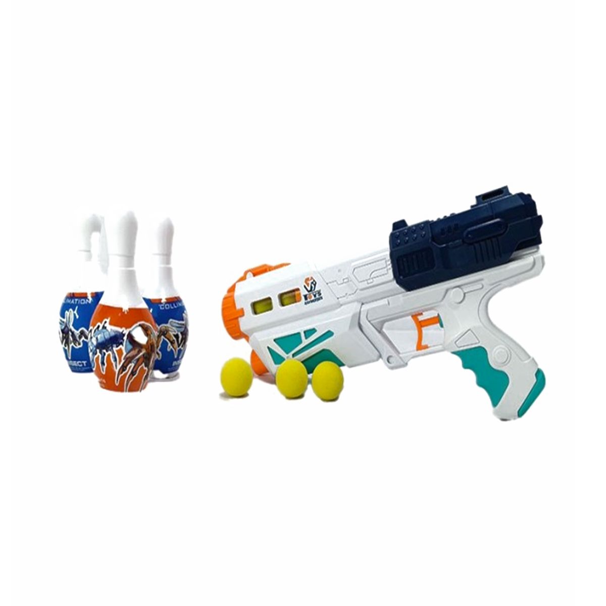 GENERICO - Pistola Magic Gun 2 En 1 Juguete Dispara Pelotas Y Agua