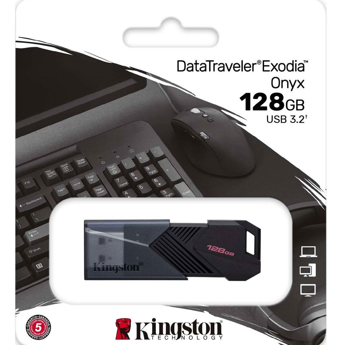 KINGSTON - Memoria USB 128GB Kingston DataTraveler Exodia ONYX