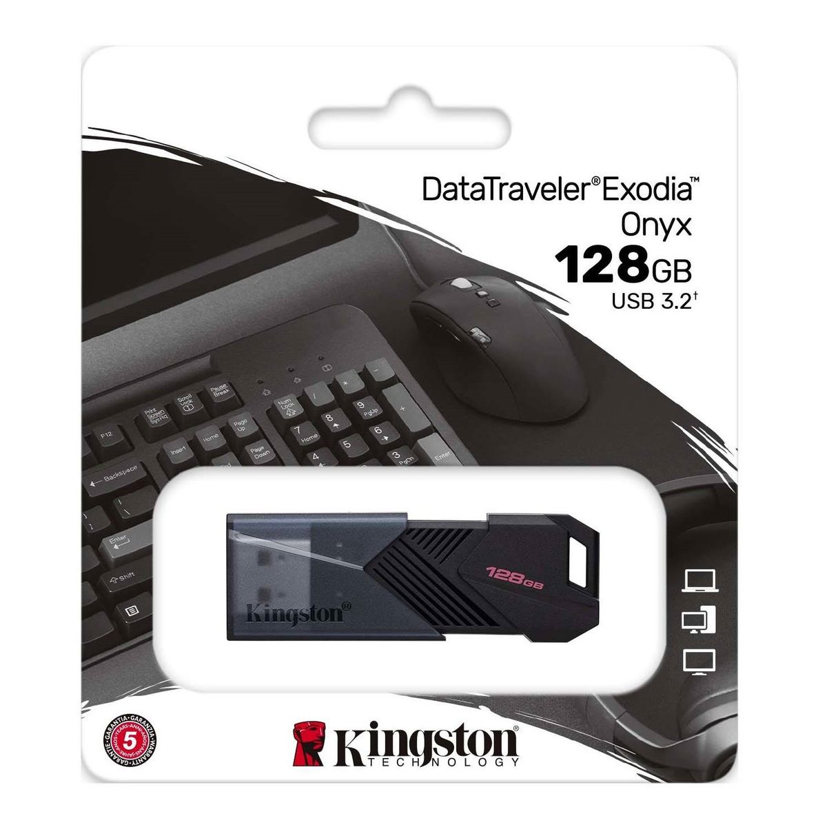 KINGSTON - Memoria USB 128GB Kingston DataTraveler Exodia ONYX
