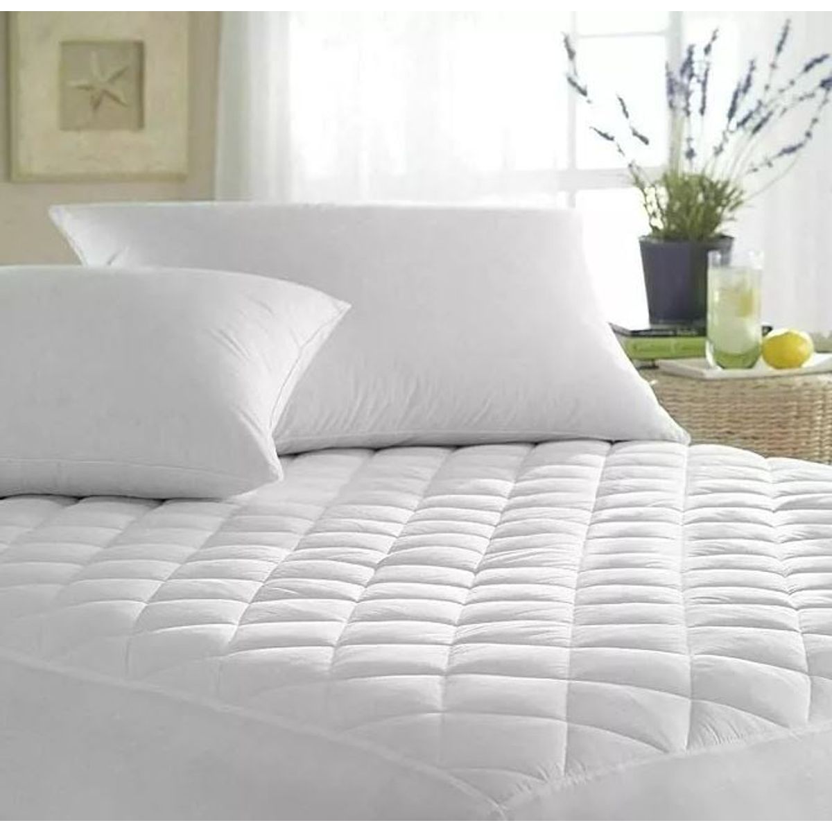 CASATEX - Protector De Colchón Impermeable Acolchado 3000 Hilos