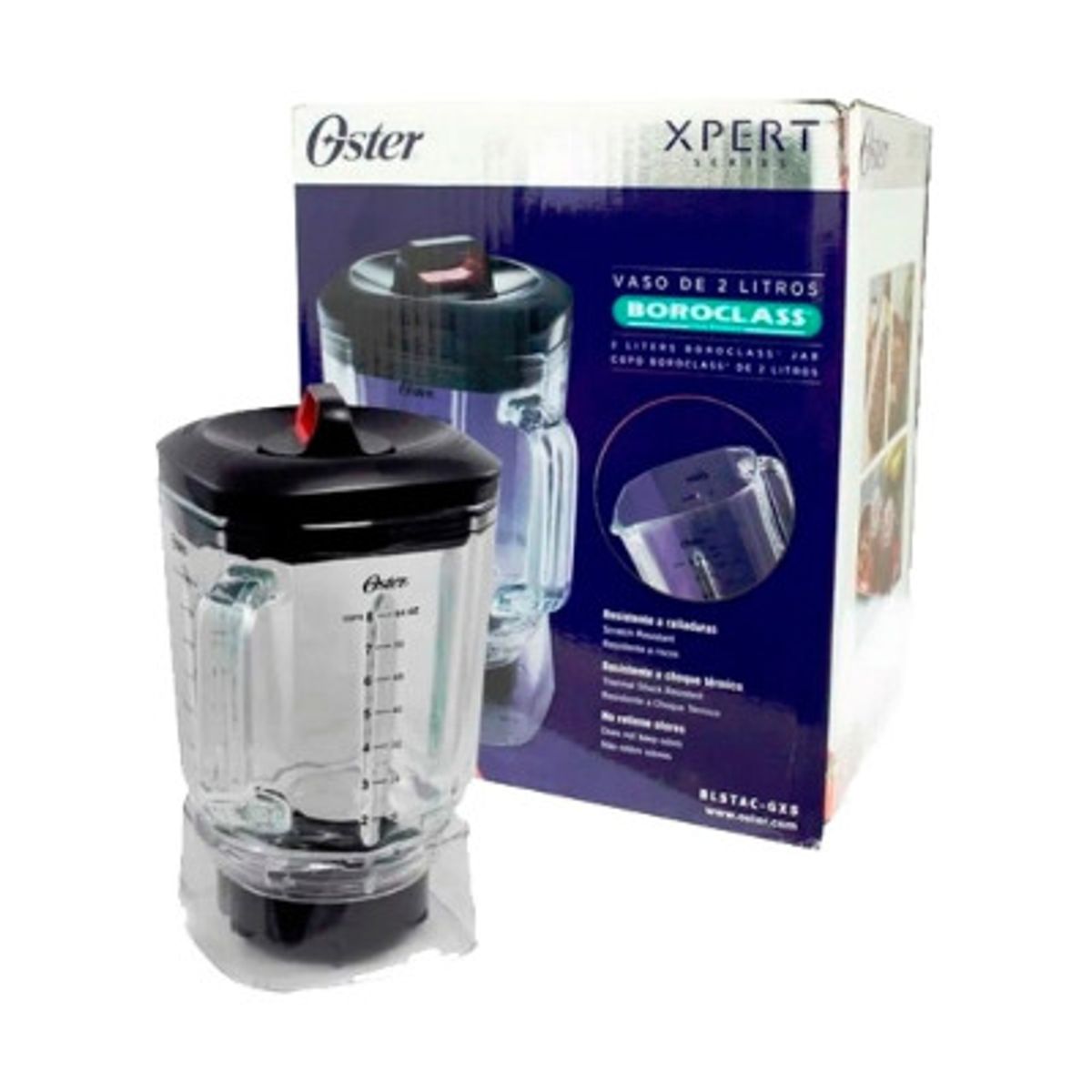 OSTER - Kit Vaso de Vidrio Boroclass 2 litros para  Xpert