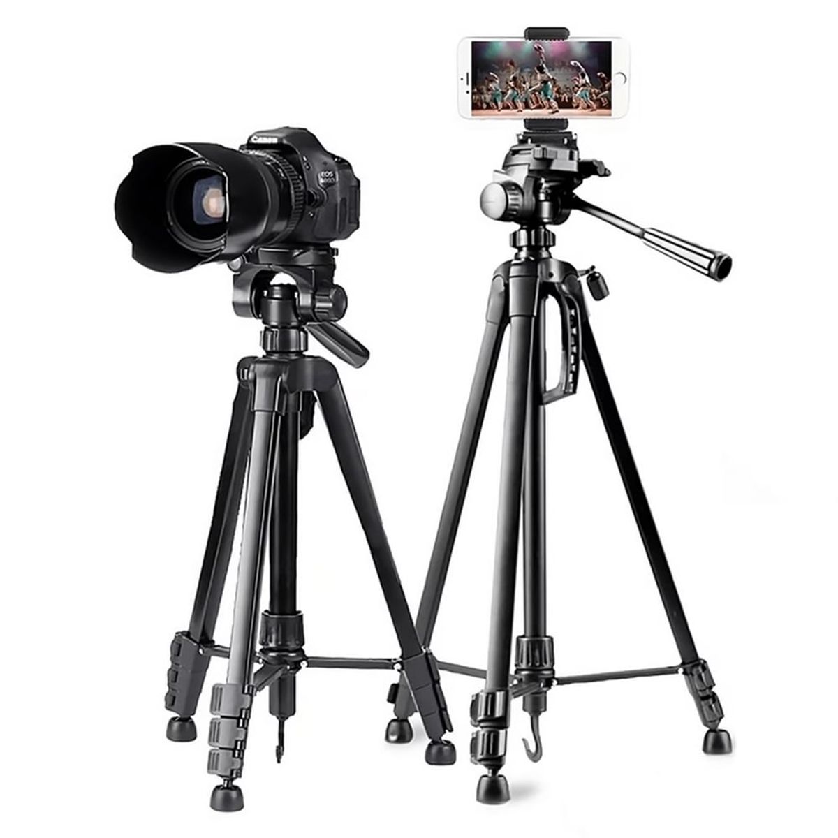 GENERICO - Tripode Camara Celular 3 Secciones 1.77m + Soporte + Funda 3560