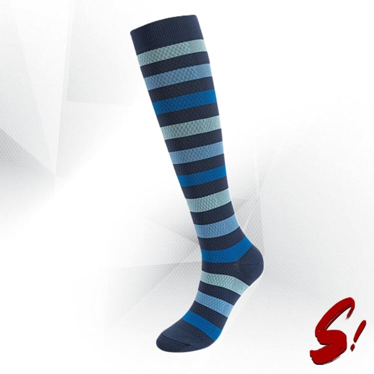 GENERICO - Medias de Compresión 20-30mmhg anti varices - Rayas Azul