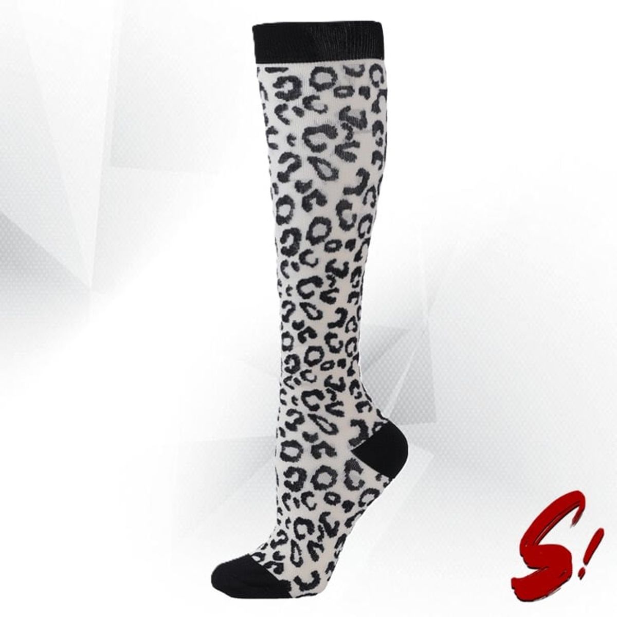 GENERICO - Medias de Compresión 20-30mmhg anti varices - Animal Print Crema