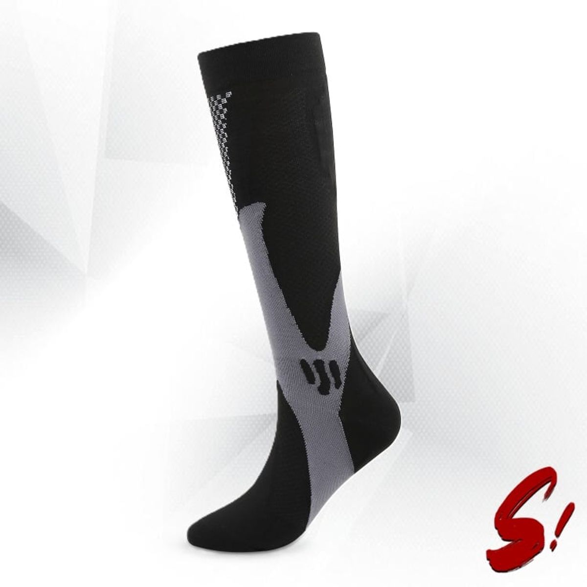 GENERICO - Medias de Compresión 20-30mmhg anti varices - Negra Deportiva