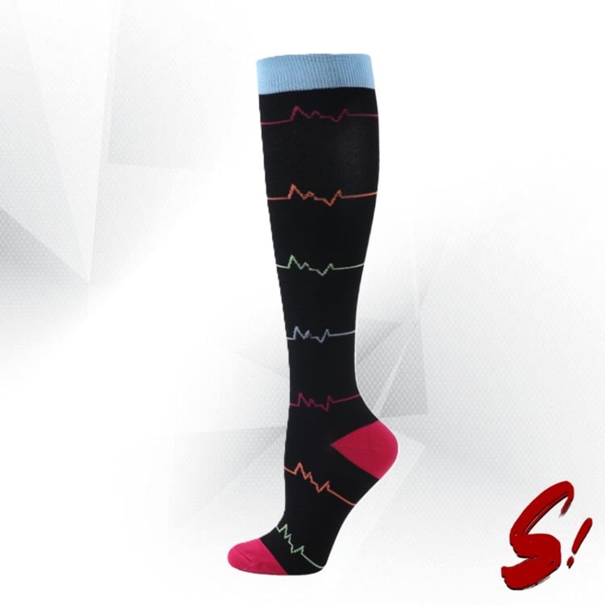 GENERICO - Medias de Compresión 20-30mmhg anti varices - EKG Celeste