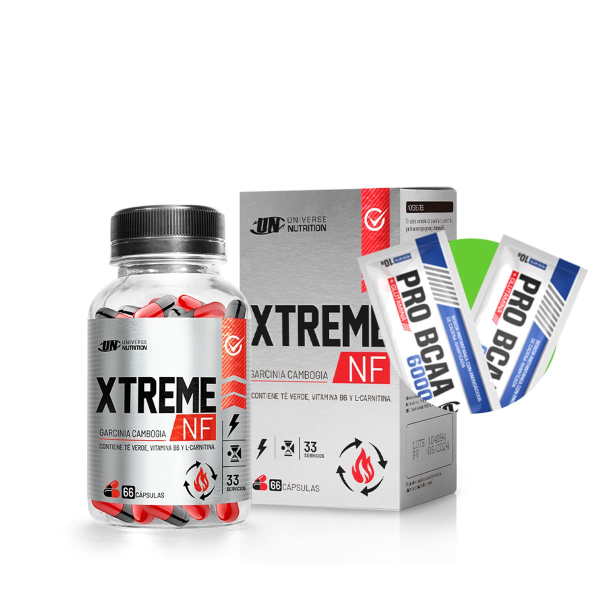 UNIVERSE NUTRITION - XTREME NF 66 Cápsulas Termogénico UN + Regalos