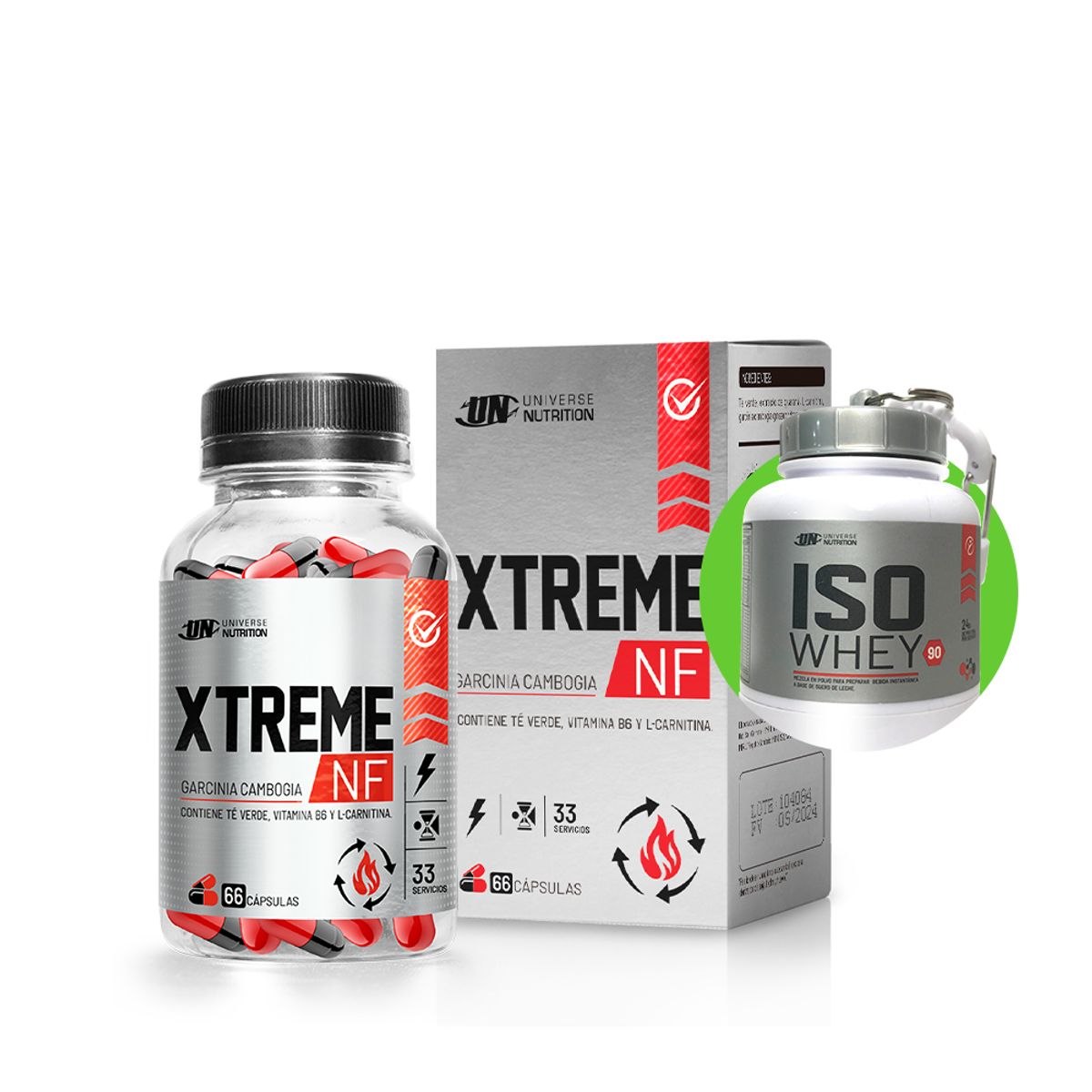 UNIVERSE NUTRITION - XTREME NF 66 Cápsulas Termogénico UN + Regalos