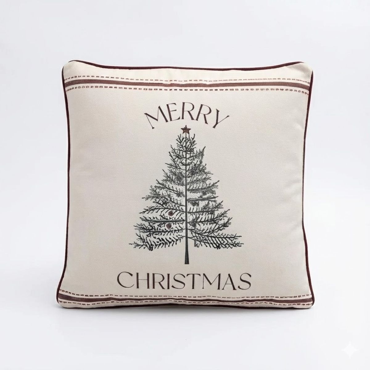 GENERICO - Cojín hueso Merry Christmas 40cm - Estilo FarmHouse