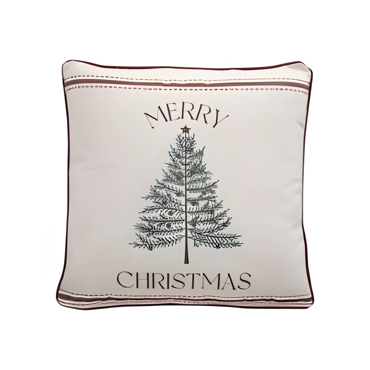 GENERICO - Cojín hueso Merry Christmas 40cm - Estilo FarmHouse