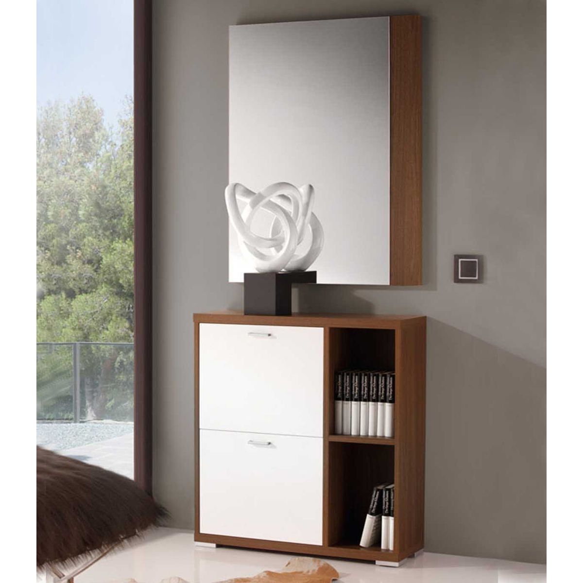 TU MESITA - Mueble Recibidor Blanco Nessio 80cm TU MESITA