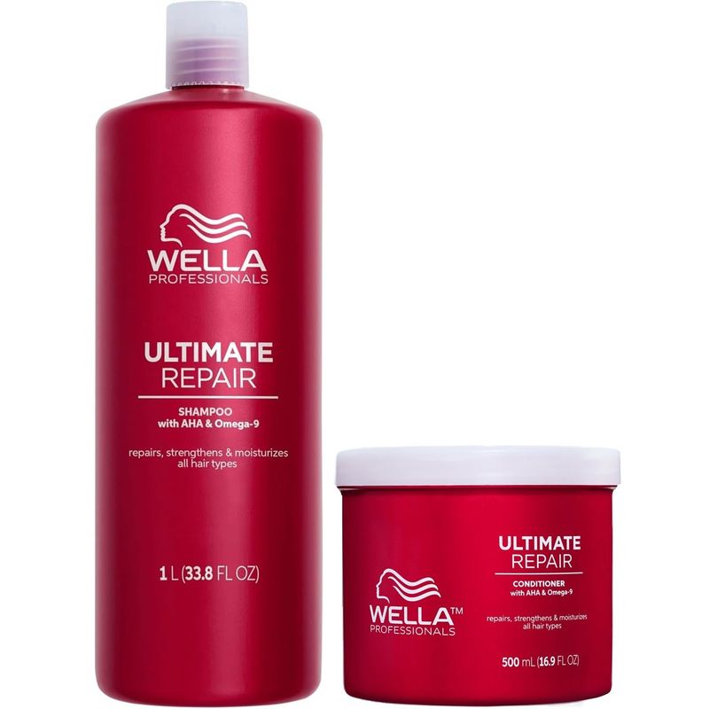 WELLA - Shampoo Reparador 1000ml + Acondicionador Wella Ultimate Repair