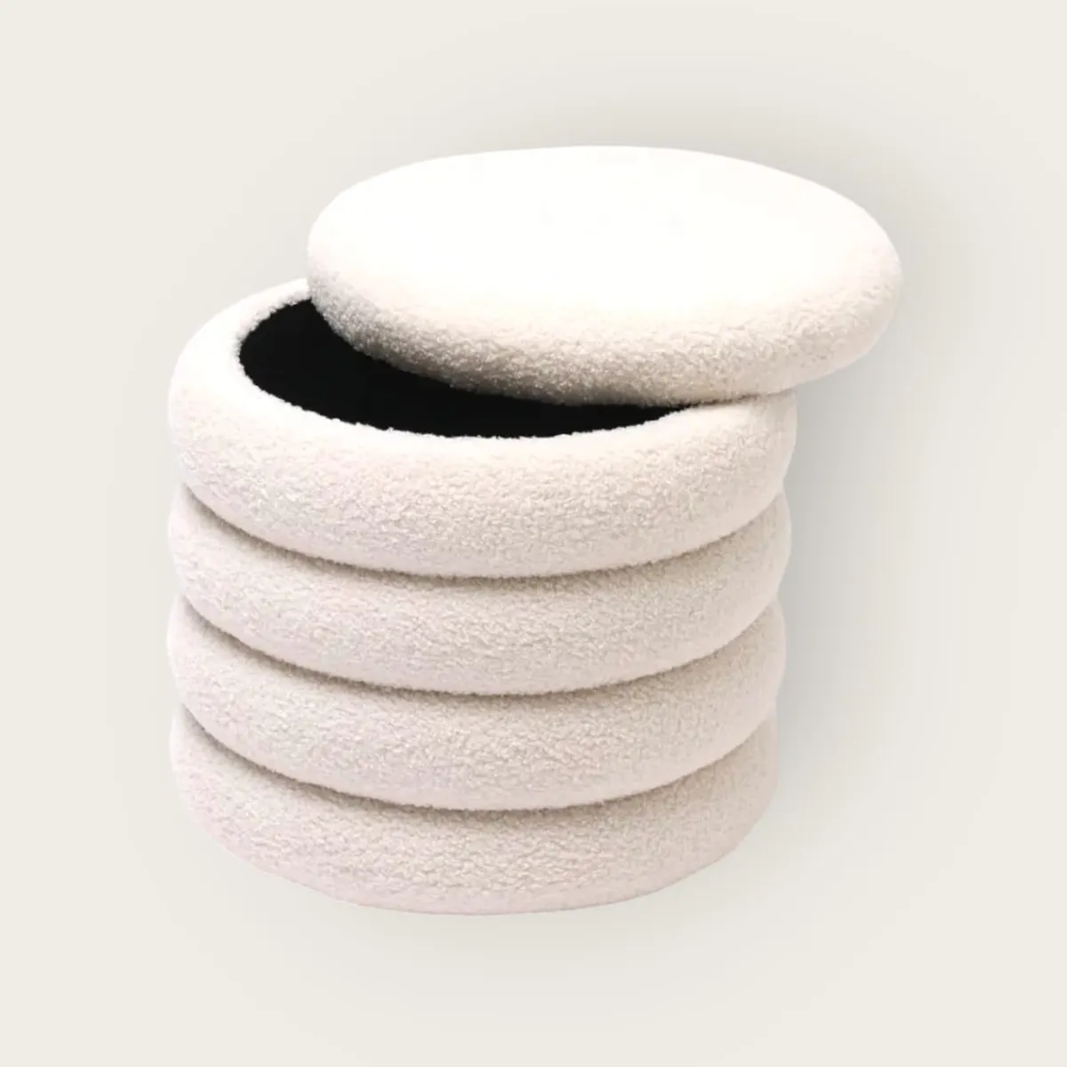 GENERICO - Pouf Estilo Nordico 5 niveles con tapa - PREMIUM