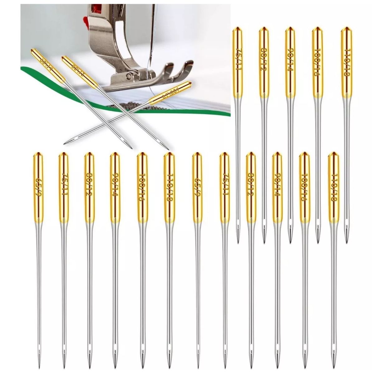 SINGER - 50 Agujas Singer Para Máquina De Coser Domestica Familiar