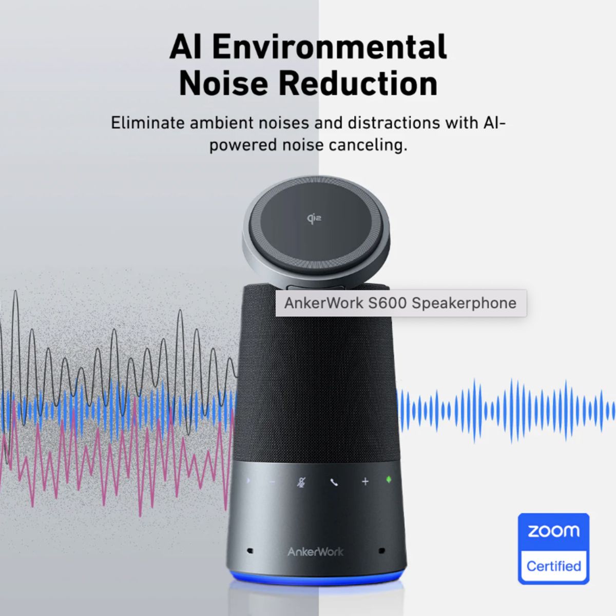 GENERICO - Altavoz AnkerWork S600 con hasta 16 horas de reproducción de música