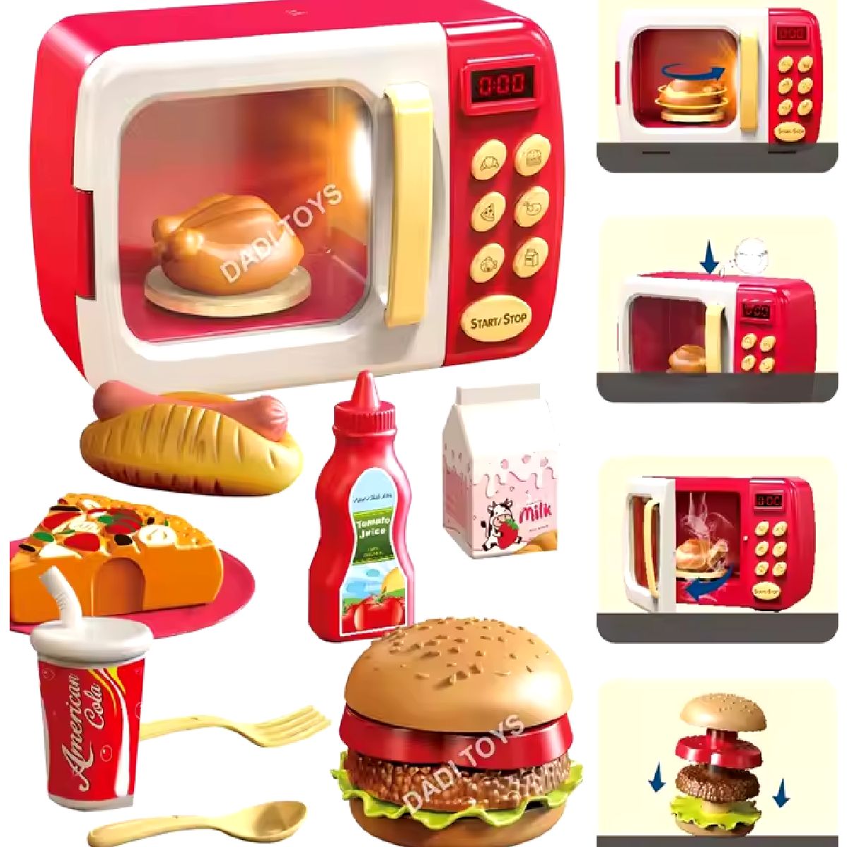 GENERICO - Juguete Mini Horno Microondas Electrico  de Vapor