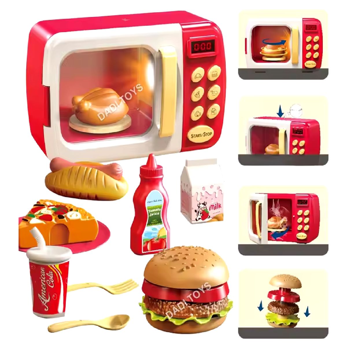 GENERICO - Juguete Mini Horno Microondas Electrico  de Vapor