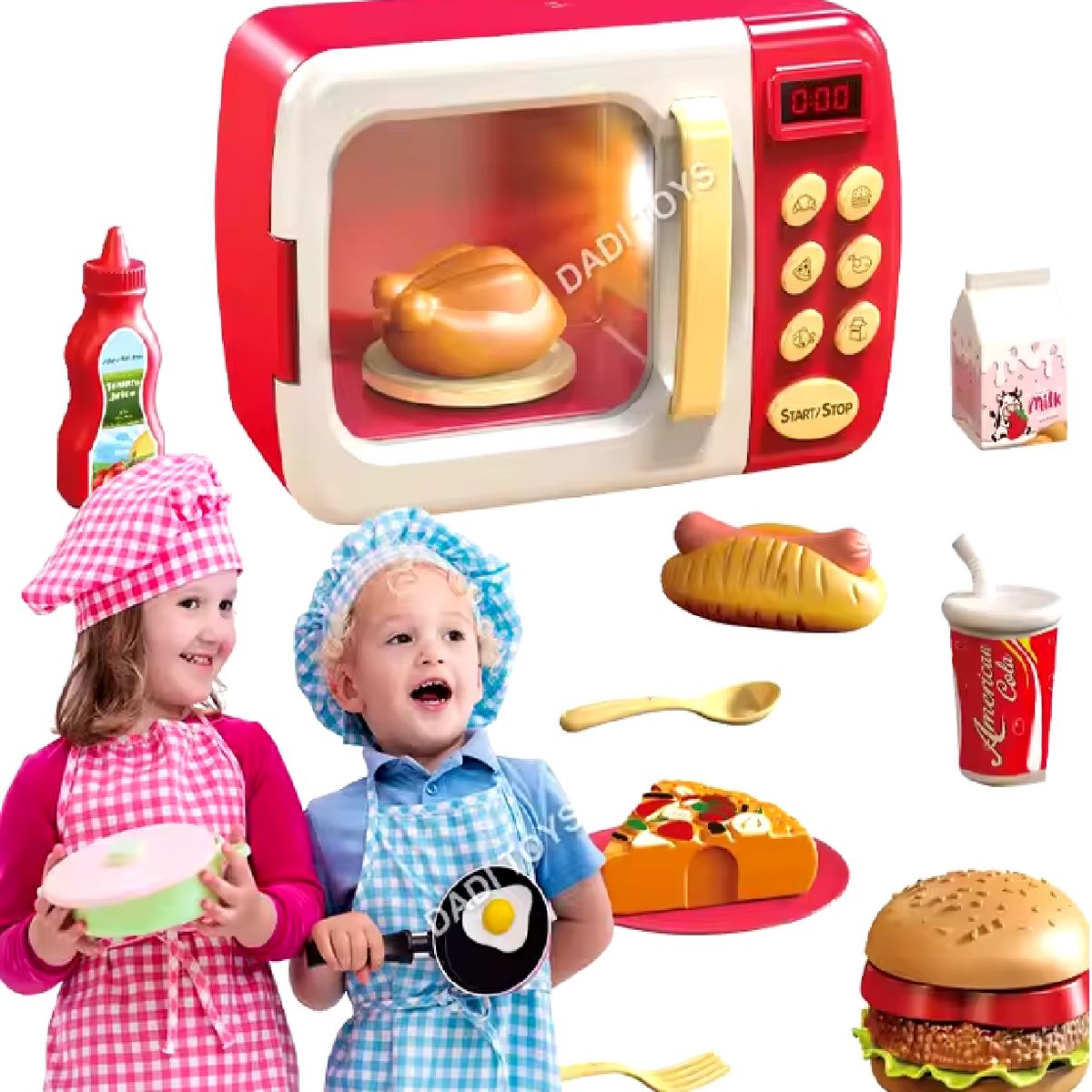 GENERICO - Juguete Mini Horno Microondas Electrico  de Vapor