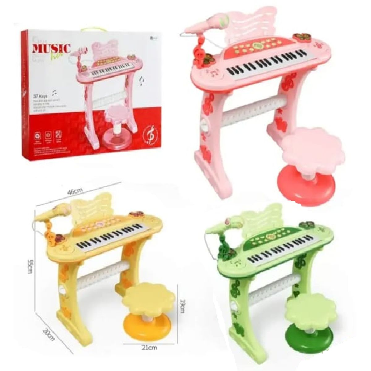 GENERICO - DIVERTIDO PIANO MUSICAL ELECTRONICO  CON MICRÓFONO