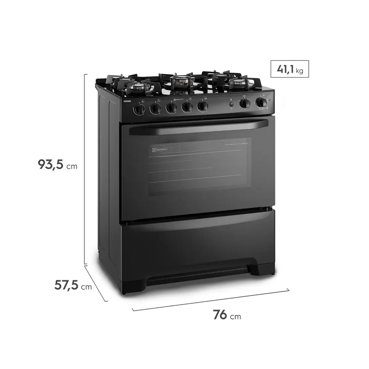 ELECTROLUX - Cocina Electrolux Freestanding 5 Quemadores Grill FE5GPR