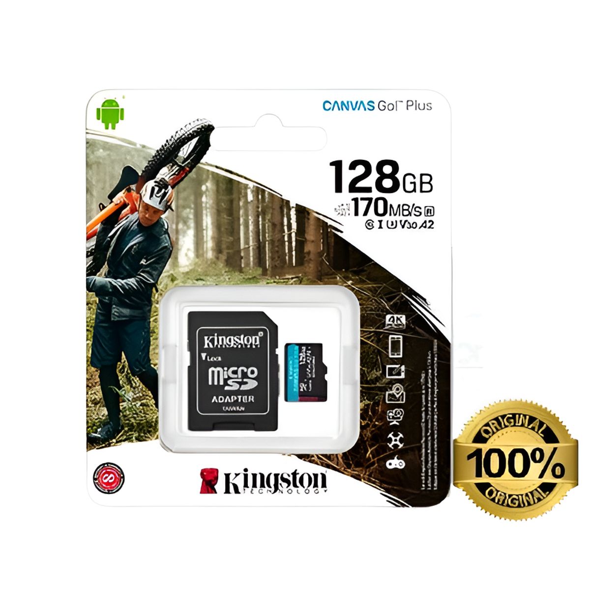 KINGSTON - Memoria Flash microSDXC Kingston Canvas Go Plus 128GB