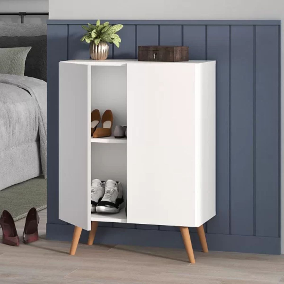 TU MESITA - Zapatera Moderna Melody Blanco TU MESITA