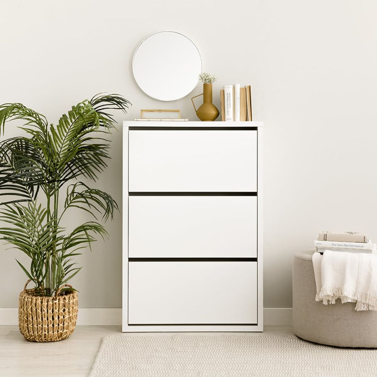 TU MESITA - Zapatera Moderna Karla Blanco TU MESITA