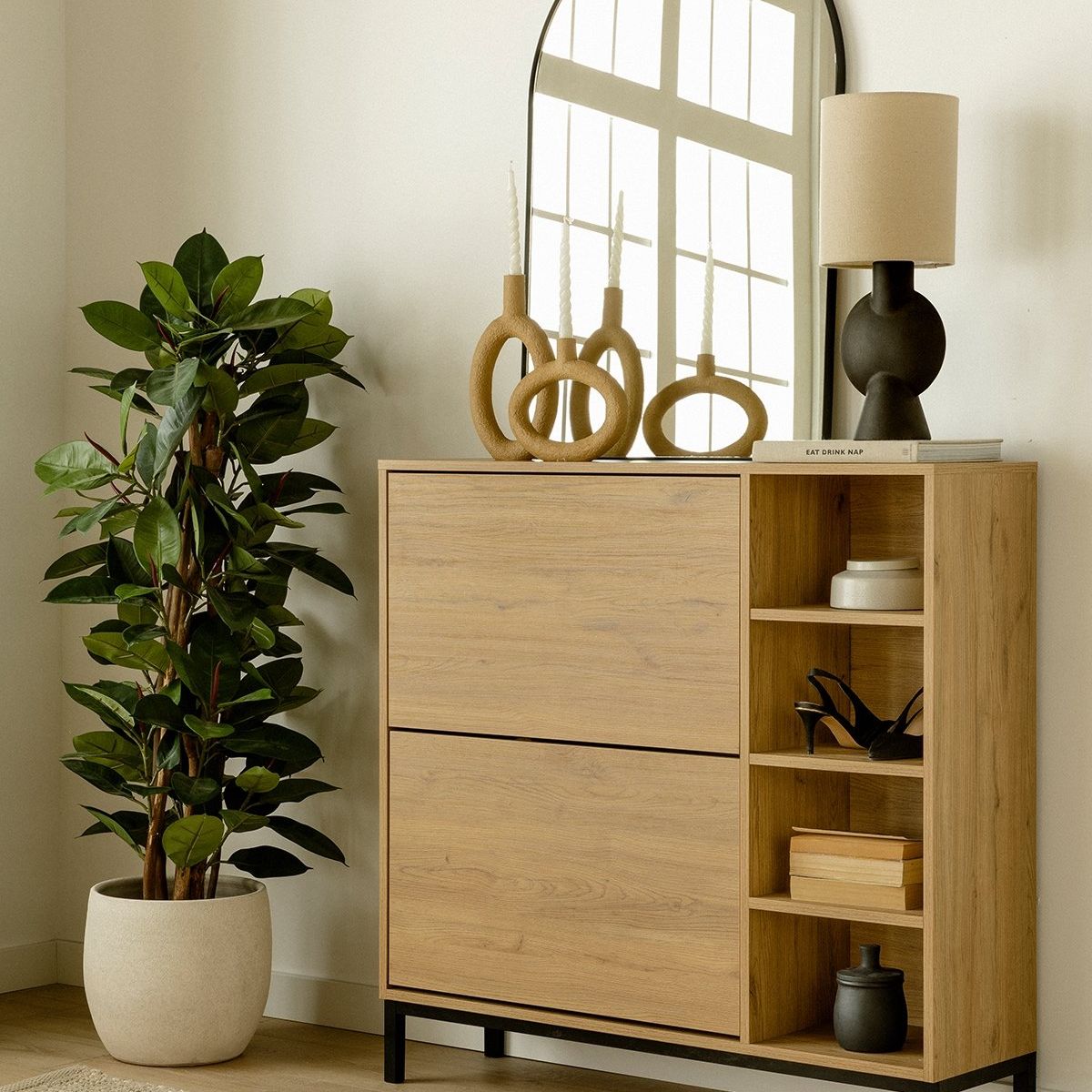 TU MESITA - Zapatera Moderna Gisel 105cm TU MESITA