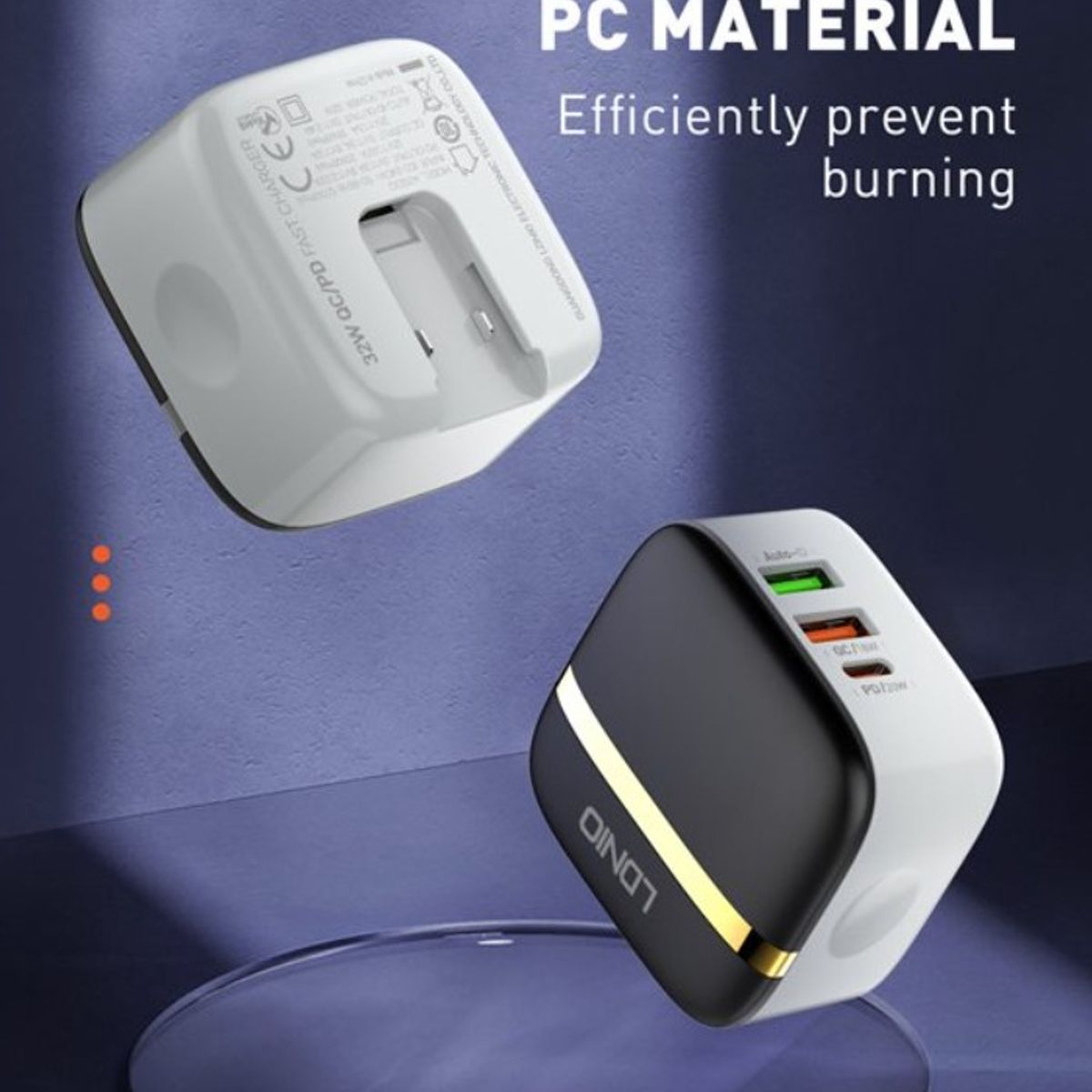 LDNIO - LDNIO - Cargador de Pared carga rápida 32W PD&QC30 USB-C A3513Q